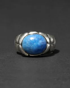 Vintage 1950s Sterling Silver & Sodalite Handmade Ring